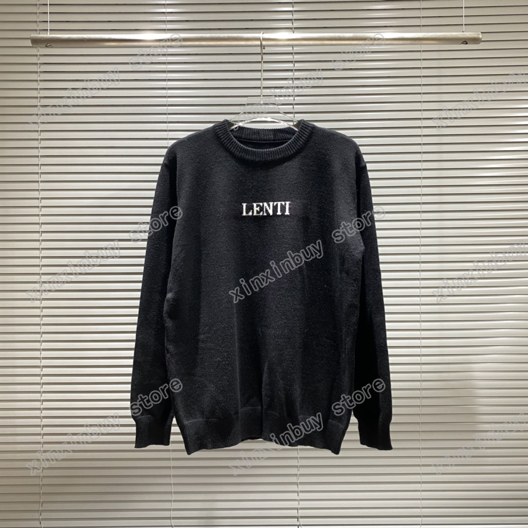 

21ss Designers Sweaters luxury letters lattice stripe print paris clothes long sleeve mens shirt tag luxurys black white red orange xinxin 05