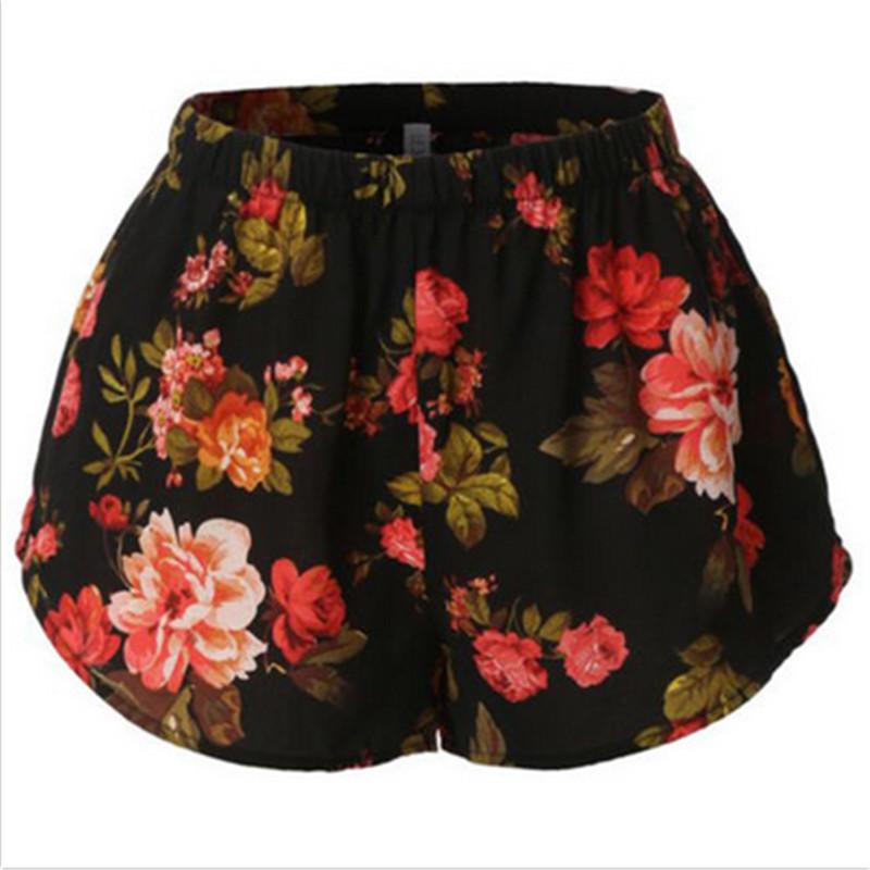 

Women' Shorts Stylish Women Bandage High Waist Boho Casual Polyester Floral Print Beach Summer One Pieces, Multi