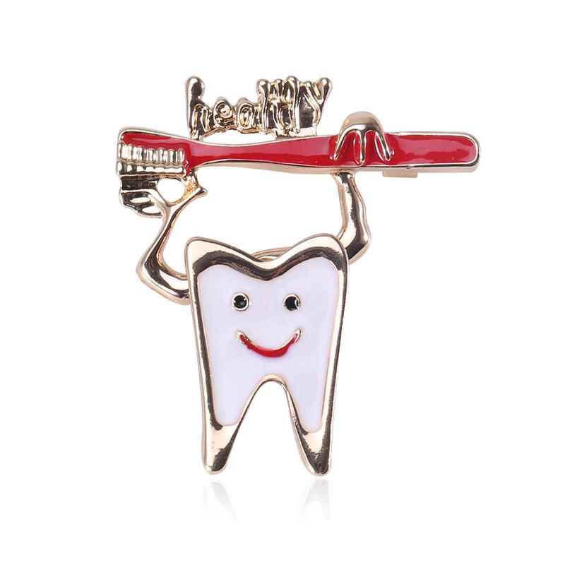 

Pins, Brooches Fashion Apparel Accessories Character Environmental Alloy Lovely Smiling Teeth Brooch Drip A Corsage Pin
