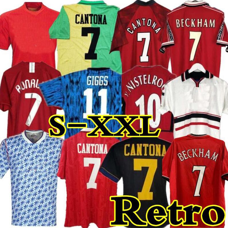 

Retro 1994 2002 04 06 United Centenary CANTONA Soccer jersey v.NISTELROOY football Giggs SCHOLES BEKHAM RONALDO 98 99 Manchester 07 08 09 98, Black;yellow