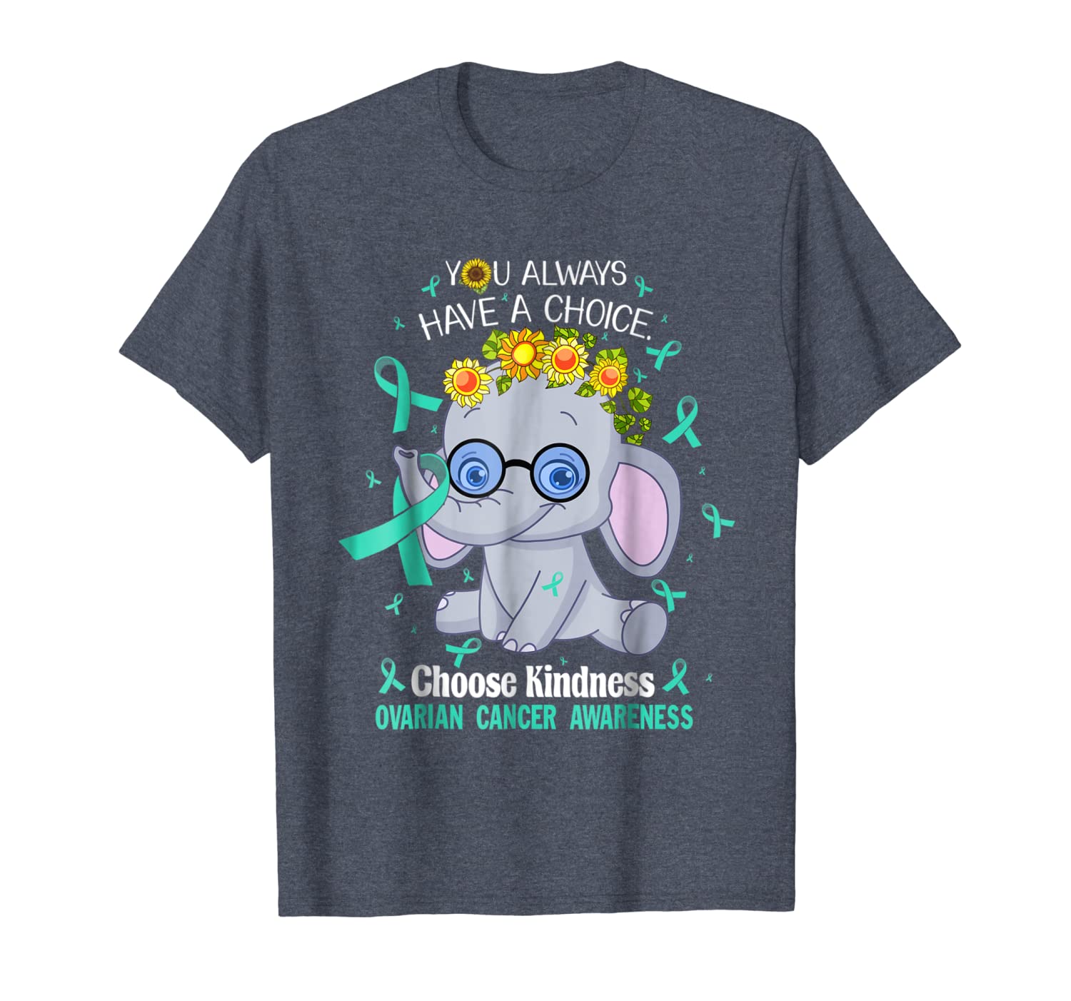 

choose kind ovarian cancer awareness t shirt women mom wife, White;black