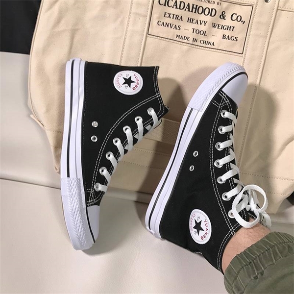 

Brand High help Casual Breathable Canvas Platform Male Unisex Sneakers Flats Shoes Men 2021 New C0306, Black