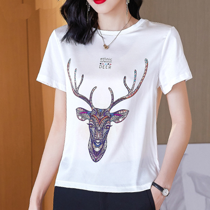 

t shirt 2021 round neck women's solid color short sleeve slim fitting fashion satin half bottom coat, White