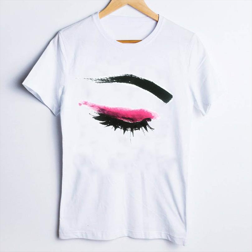 

tees and women print men casual cartoon eye watercolor 90s fashion ladies t shirt clothes lady clothing female, White;black