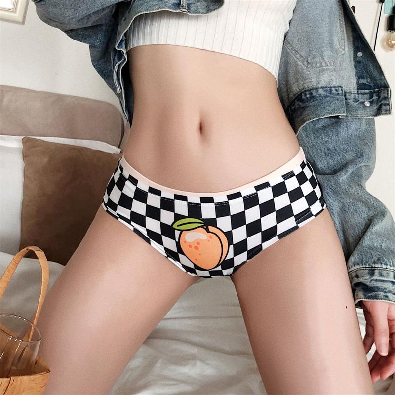 

Women's Panties Sexy Lingerie Underwear Women Ropa Mujer Lenceria Cotton Printing Lattice Sports No Trace Hip Lift Cute Briefs Student, Black
