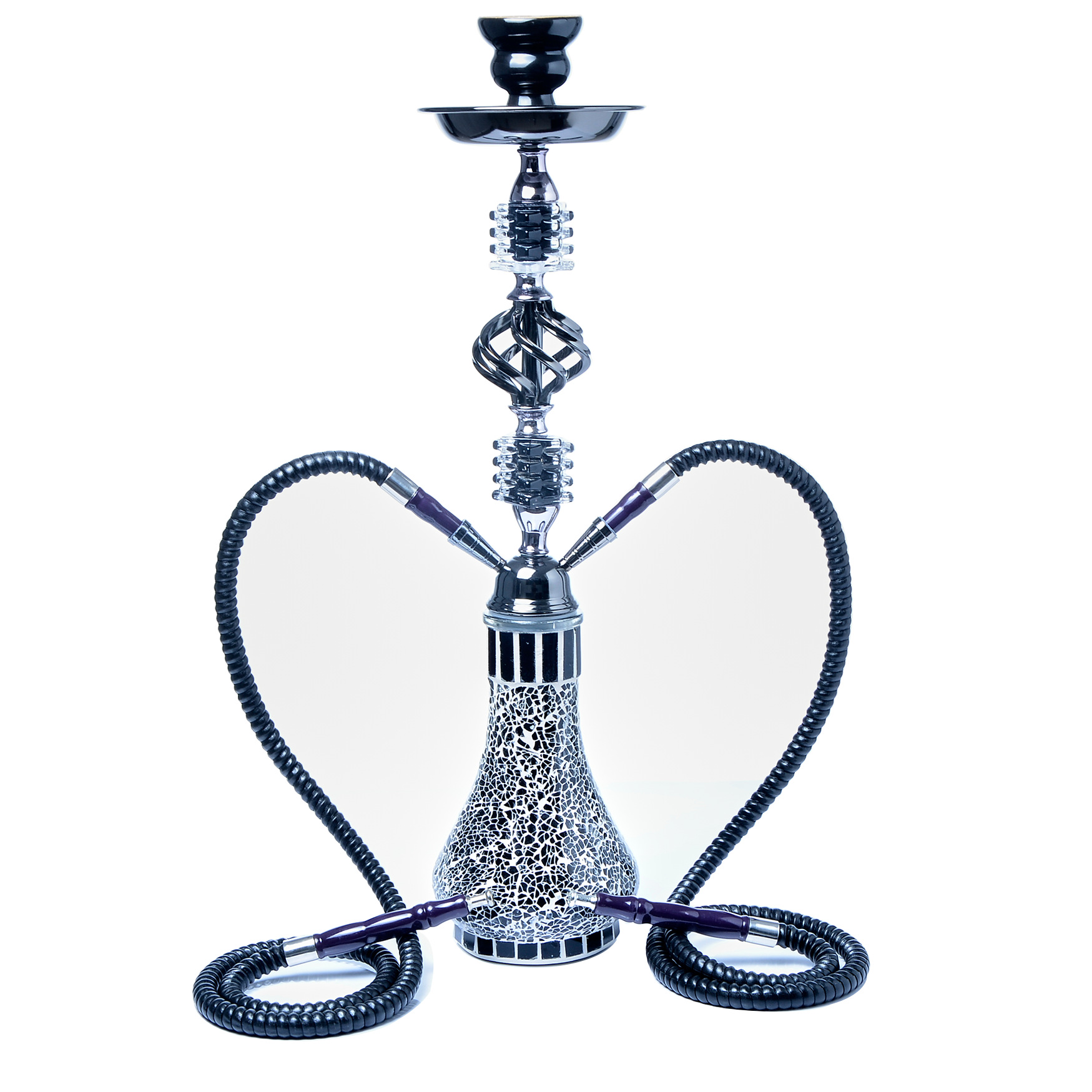 

55CM shisha bar big smoke hookah medium double tube hose water pipe