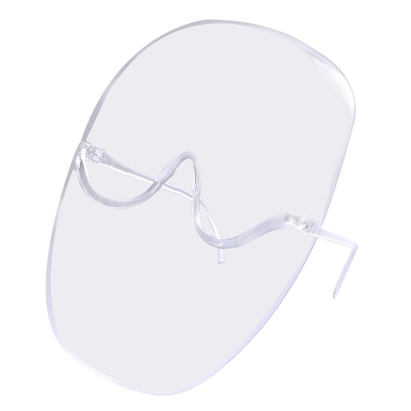 

Extended PC transparent full face protective space mask plastic riding Vue shield, Red