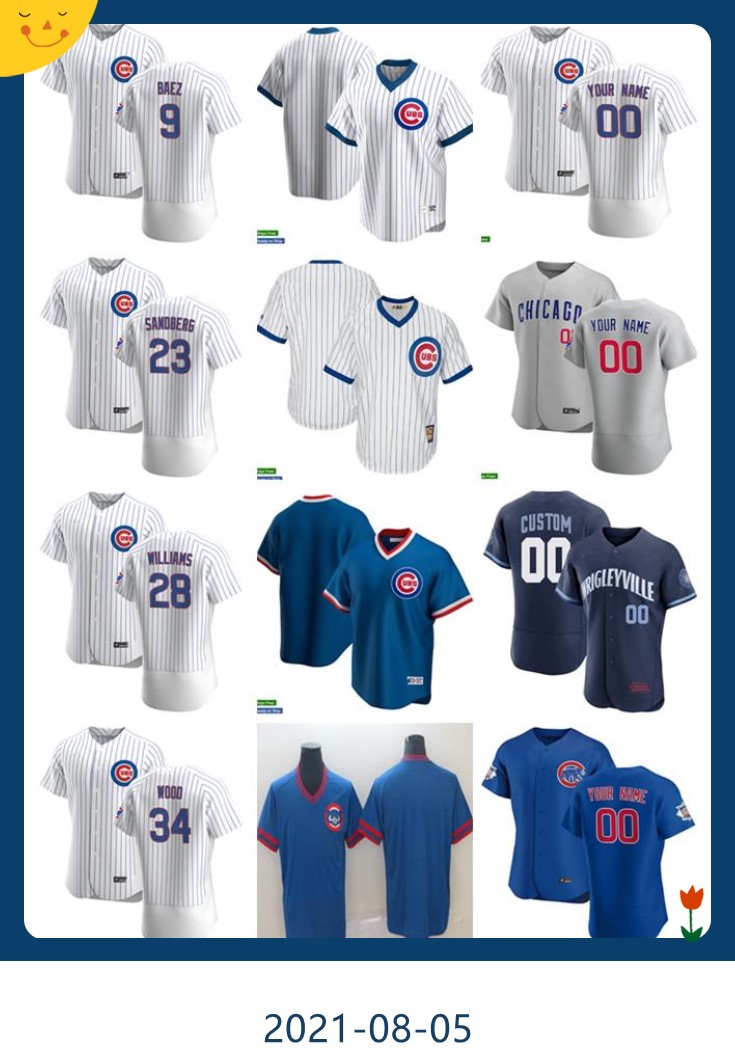 

2021 City Navy Men Women Youth 28 Mitch Williams 34 Kerry Wood 9 Javier Baez 23 Ryne Sandberg custom Baseball Jersey Blank blue White grey, Colour