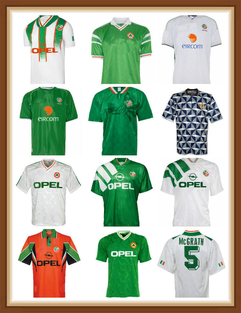 

Ireland Retro vintage 1988 1990 1992 1994 SHERIDAN 10 soccer jersey Republic of football shirt Nation 90 World cup Northern 1993 kits, Black;yellow