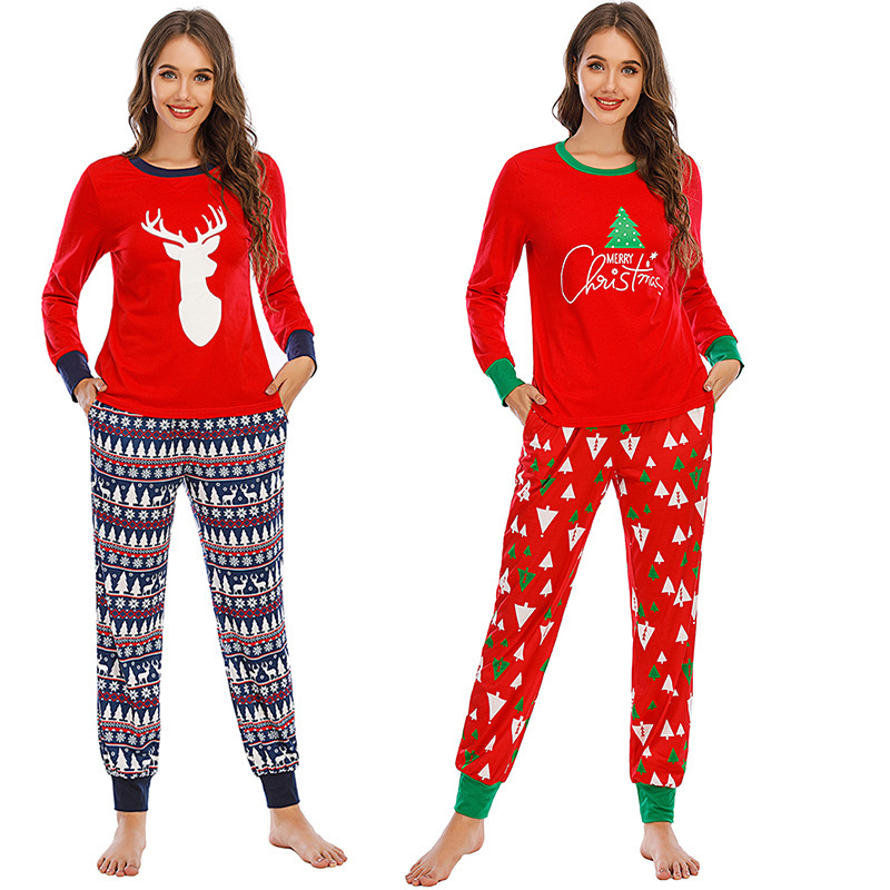 

Women's Jumpsuits & Rompers Autumn and Winter Christmas Style European American Loose Home Wear Pajamas Women Long-sleeved Suit AA4A, 1# shoe box