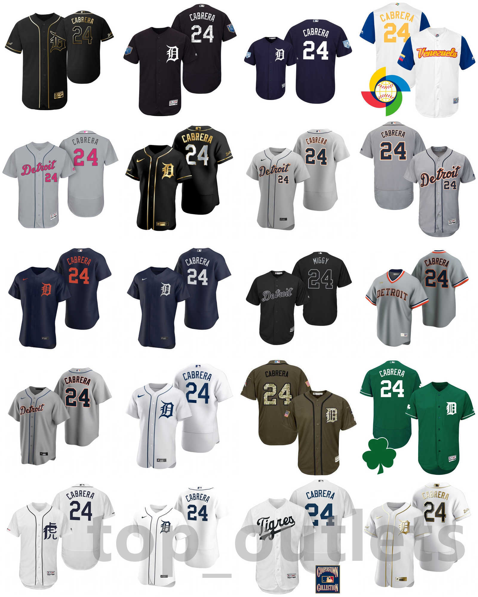 

2021 Detroit Tigers Baseball Jerseys Miguel 24 Cabrera Jersey Mike Trout Mookie Betts Kris Bryant Kyle Seager Matt Chapman Max Scherzer Stitched