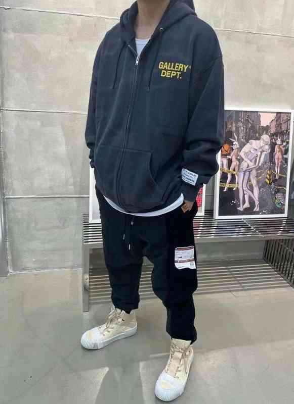 

Gallery2021aw New Gradient Heavy Wash Old Unisex Hoodie Jacket, Black