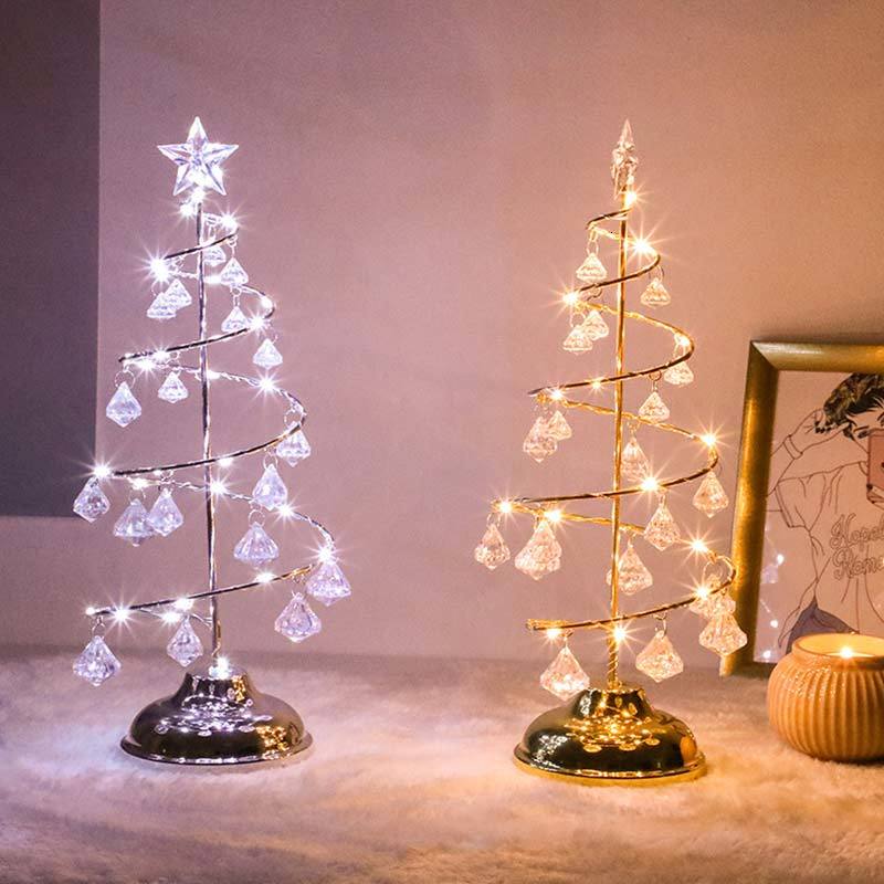 

2021 Crystal Christmas Tree Led Interior Decoration Fairy Fourth Rope Lights for Girlfriend Baby's Present New Year's Cvmj
