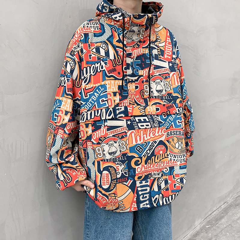 

2021 England Style New Spring Autumn Print Jacket Men's Clothes Plus Oversize M-5xl Hoodies Jk818 V6SQ, Jk818 1