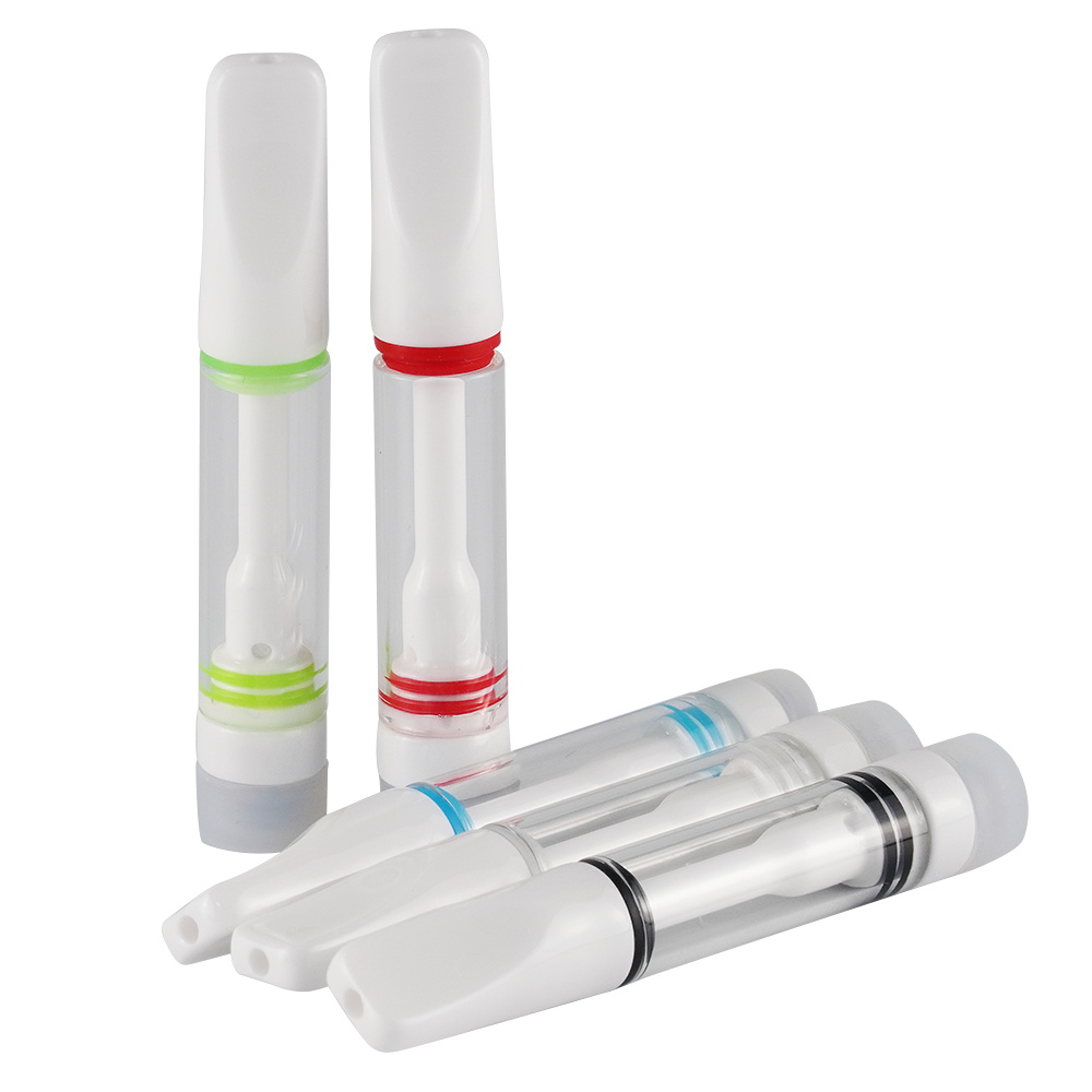 

Full ceramic cartridge 1.0ml thick oil vape carts 510 vapor atomizer white color lead free match preheatingbattery