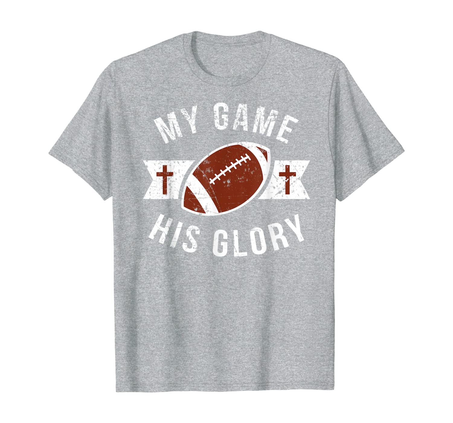 

Christian Football Player Gifts Coach Parents Matching Team T-Shirt, White;black