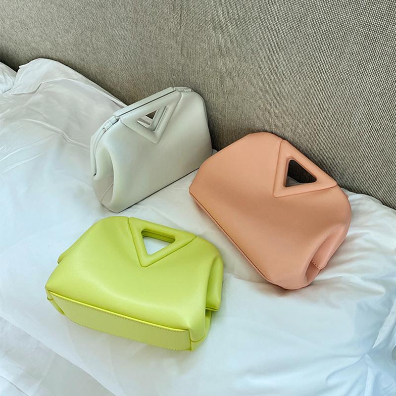 

Totes Trend Designer Bags For Women Stylish Female Purse The Point Triangle Frame Pouch Lady Daily Tote Soft Dumpling Handbag 2021, Black