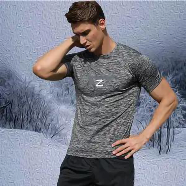 

Black quick-drying clothes loose running sports T-shirt high-elastic half-sleeve breathable tight training top, Black;yellow