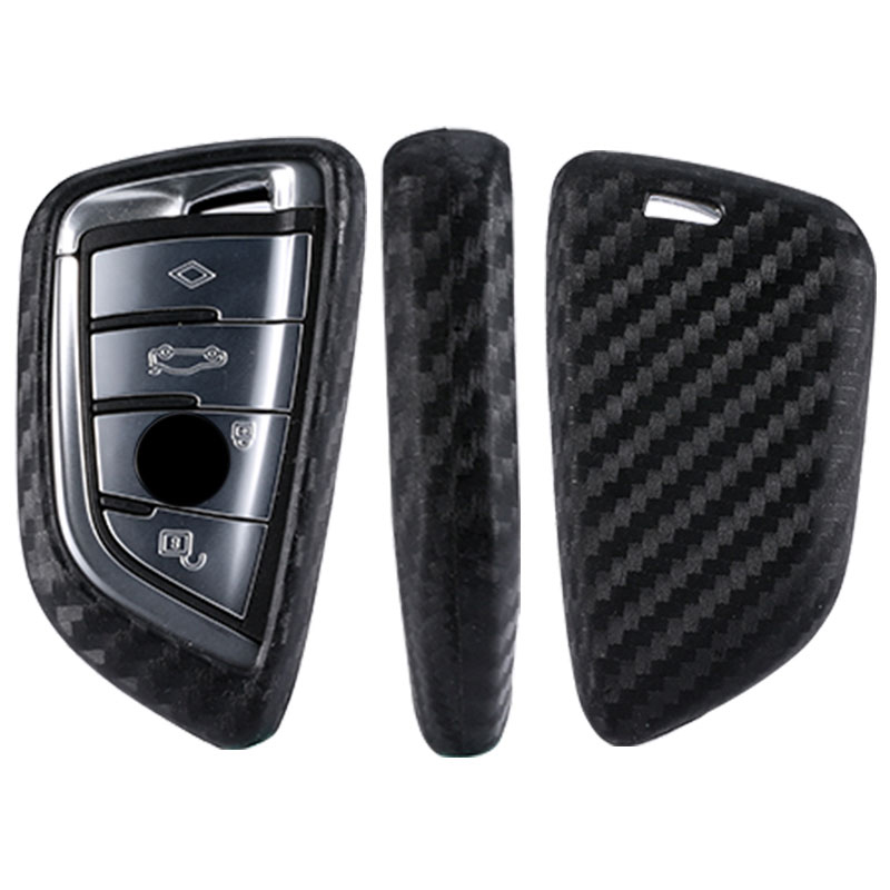 

Carbon Fiber Key Shell Case Cover For BMW X5 F15 X6 F16 2015 X1 X3 525i M760 740 730 E53 E70 E39 F10 F30 G30 Car Styling, Black