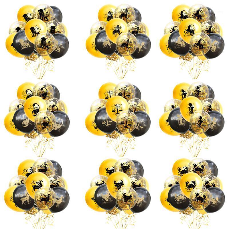 

Party Decoration 15pcs/set Cartoon 12 Constellations Zodiac Latex Balloon Set DIY Confetti Ballons Birthday Wedding Home Garden Decor