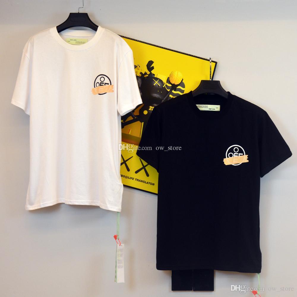

Best Quality Short sleeves black Off logo and OW womens mans T Shirt white oversized designers print arrows fashion casual clothing, White;black