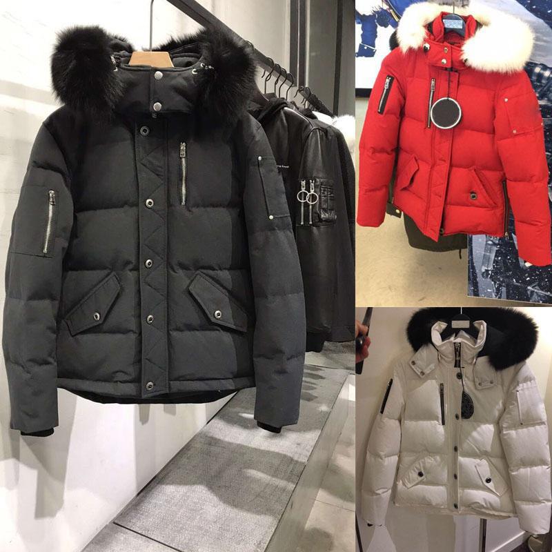 

Top New WoMen Casual Down Jacket Down Coats moose Outdoor Warm Man Winter Coat Outwear Jackets Parkas canada knuckles Doudoune, Black/black fur