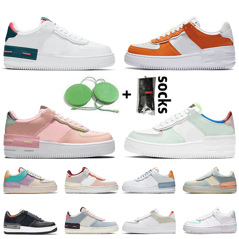 

2021 Women Mens Platform Running Shoes AirForces Dunks 1 Low One Shadow Sneakers Tropical Twist Triple White Black Crimson Tint Bright Blue Pink Trainers, A23 white blue 36-40