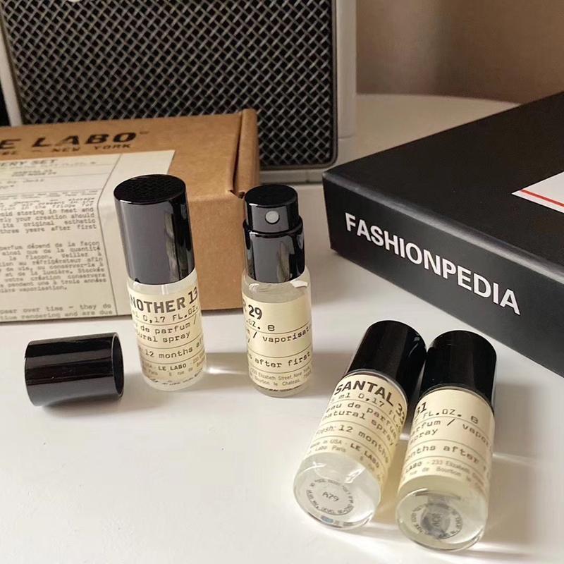 Le Labo Coffret de parfum neutre Santal 33 The Noir 29 Another 13 Rose 31 Eau De Parfum Discovery Sets 5ml avec 4pcs Parfum qualité supérieure li