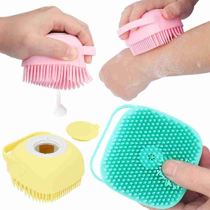 

Pet Bath Brush Shampoo Massage Brush Soft Silicone Hair Comb Cats Grooming Pets Comb Tool SPA Removal Shower Cleaning Dogs, Yellow