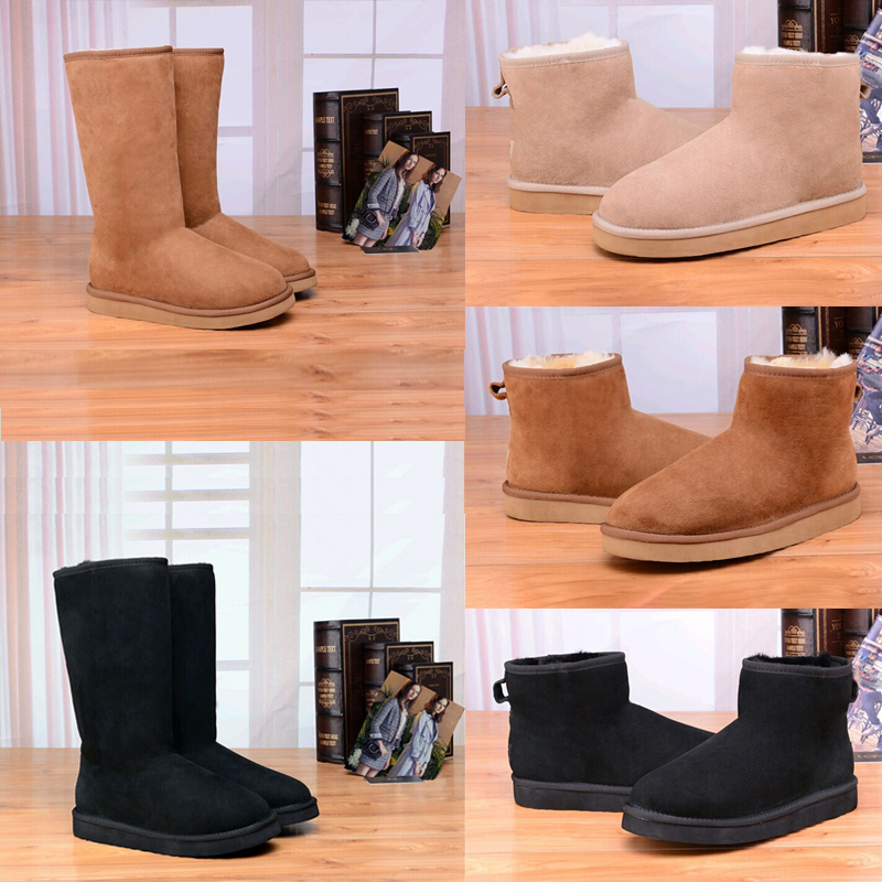 

Fashionn Women Boots Classic Ankle Chestunt Grey Triple Black Navy Pink Womens Snow Winter Bow boot claccic booties eur 36-41