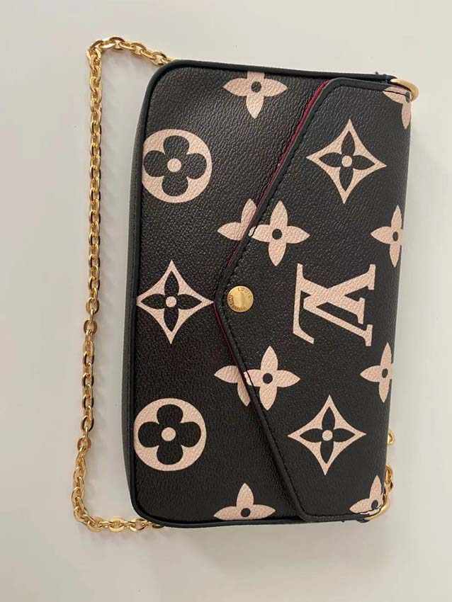 

Designer Handbags Shoulder Bag Totes Top 3pcs set Pochette Accessories Brown Flower Messenger Chain Strap Cross Body Ladies Flap Purse Clutch With Dust bags 15