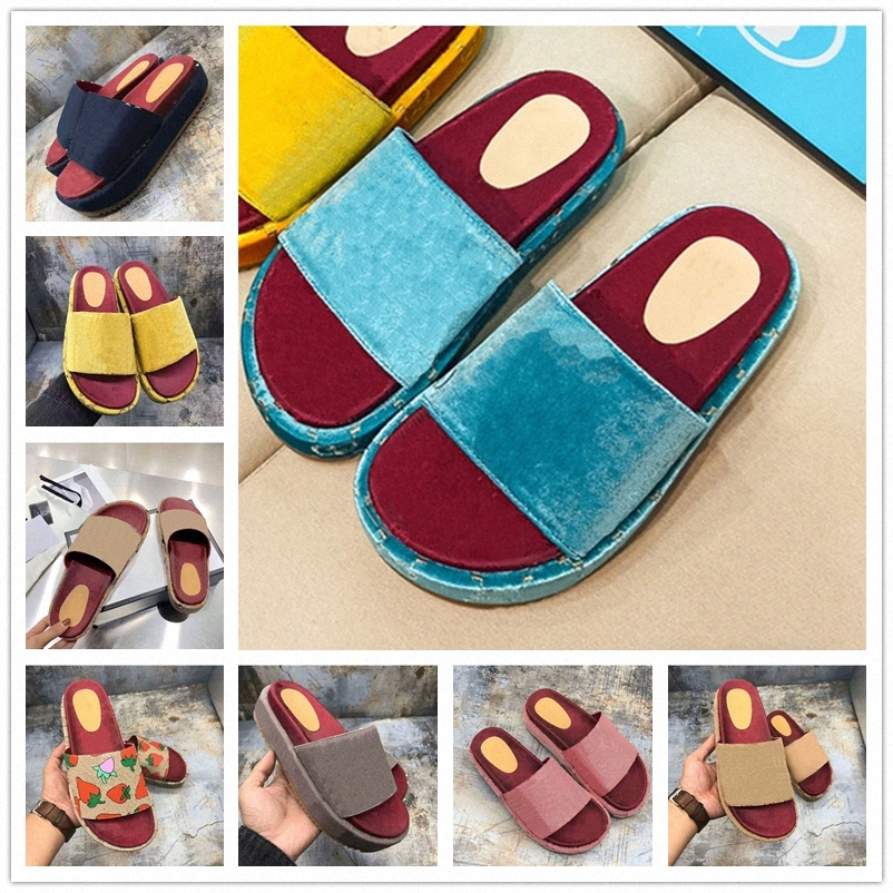 Femme Pantoufles Fashion Beach Pantoufles De Fondes Plateforme Femmes Chaussures Alphabet Lady Sandales En Cuir Chaussons à talons hauts Grand 16