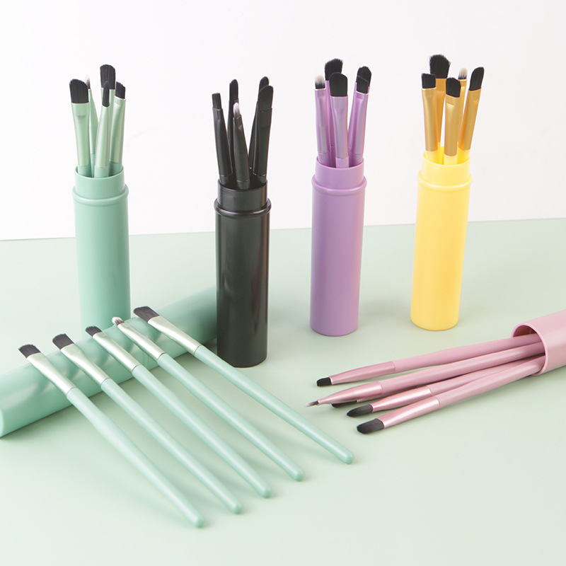 

5pcs Travel Portable Mini Eye Makeup Brushes Set for Eyeshadow Eyeliner Eyebrow Lip brues Make Up Brushes kit Professional tools