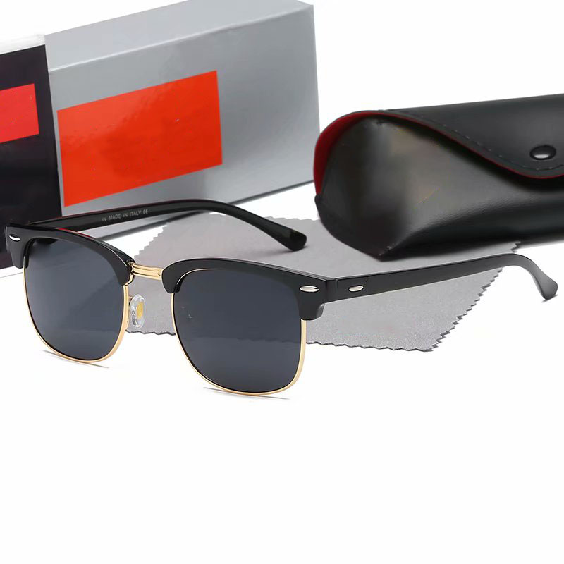 

High Quality Ray Sunglasses Vintage Pilot Brand Sun Glasses Band Polarized UV400 Bans Men Women Ben Sunglasses With Box and Case 3016