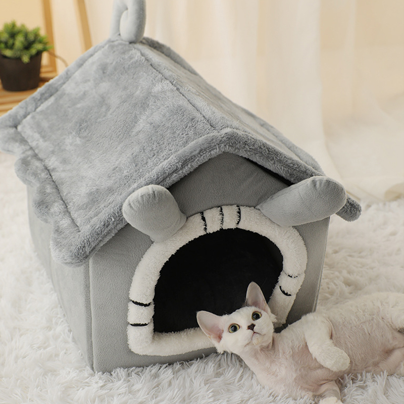 

Deep Seep Pet Cats House Indoor Cat Bed Pet Mat Winter Warm Pet House For Sma Dog Cat Kitten pies Fodabe Dog Sofa