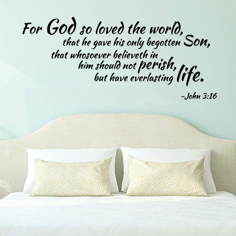 

Wall Stickers So Loved The World Art Design For God Decal Decor Fashion Sticker Baby Kids Bedroom Home