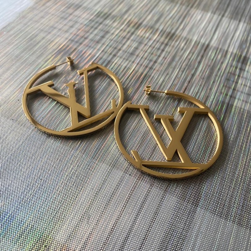 

Factory wholesale hyperbole Jewelry letter Earrings birthday gift For women girls big large 5.2cm circle letter hoop Earrings, Slivery;golden