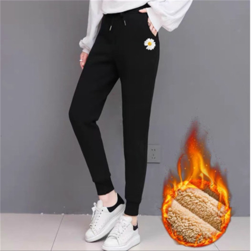 

2021 New Autunm Cashmere Hare Hot From Veet Lamb Sweatpant for Women Thin Winter Pants 2xpi, Black