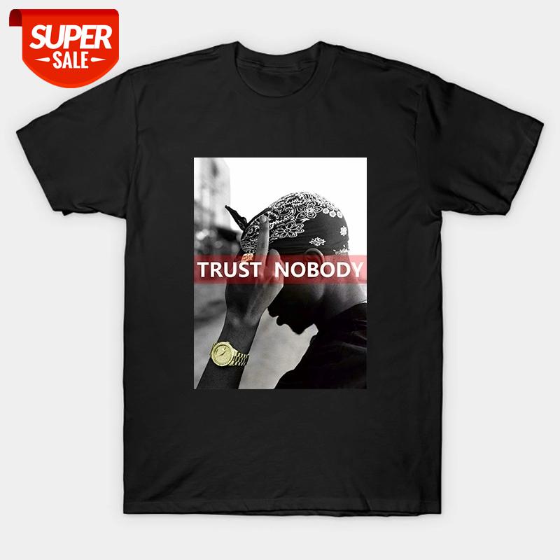 

2PAC Trust Nobody Tupac Shakur T-Shirt Summer Black/white Tops Cotton Tshirt Man/women Casual Tees Hip Hop Tee Shirt Streetwear #Zs5q, White;black