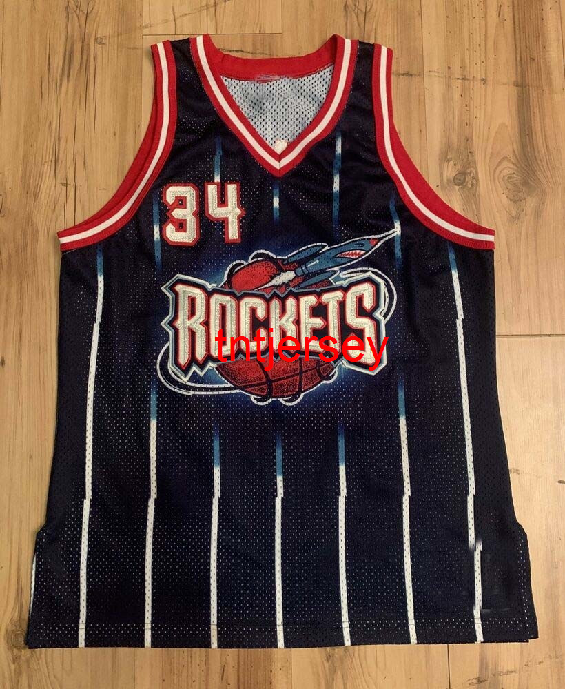 

Stitched Vintage Champion Hakeem Olajuwon Jersey Embroidery Size XS-6XL Custom Any Name Number Basketball Jerseys, Black