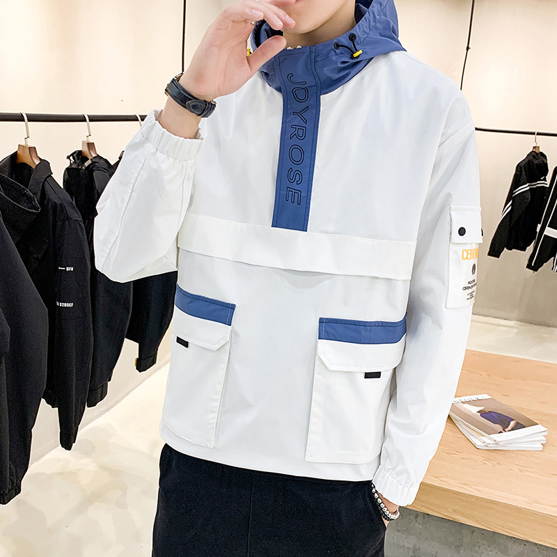 

2021 Jacket Men New Arrival Casual Solid Hooded Jackets Mens Fashion Outwear Slim Fit Spring Autumn Clothing High Quality Mrac, Gold