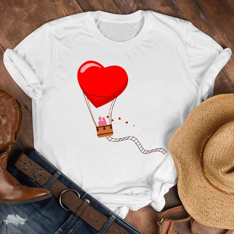 

and women lady cartoon love men t shirts valentine womens balloon summer fall clothes tee female print graphic, White;black