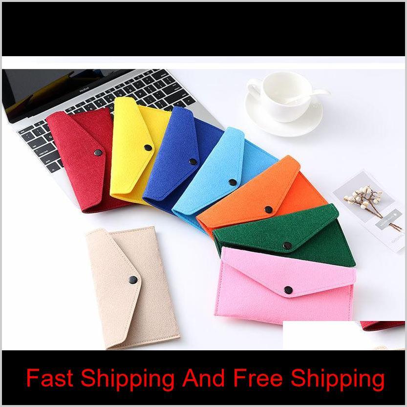 

22 Colors Wholesale Felt Mobile Phone Bag Case Universal Cell Phone Holder Envelope Locking Cloth Bag Coin Purse Wallets Package Jrrwu Njz3T