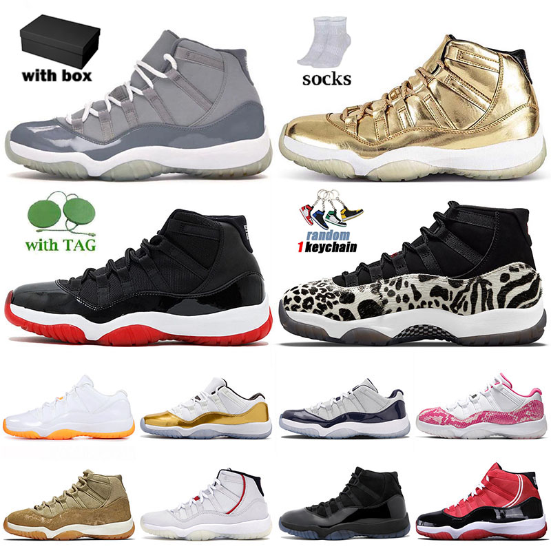 

With Box Nik Aj 11 Retro Air Jordan 11s Basketball Shoes Mens Womens Jumpman Light Bone Snakeskin Cool Grey Animal Instinct Bred Low Jordan's Sneakers Trainers 36-47, Y07 snakeskin - pink 36-40