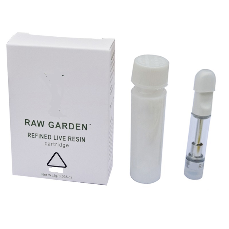 

Raw Garden Glass Carts Ceramic Atomizer Vape Cartridges 0.8ml 1ml 510 Thread Thick Oil Cartridge Packaging Vaporizer