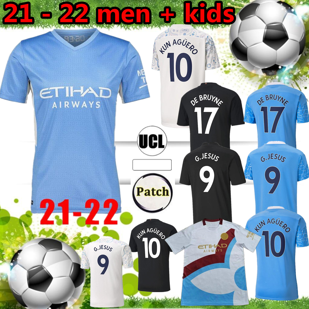 

Manchester soccer jersey 2021 G. JESUS CITY STERLING FERRAN DE BRUYNE KUN AGUERO MAHREZ FODEN BERNARDO RÚBEN football shirts MAN uniform men + patch, Men away + patch1