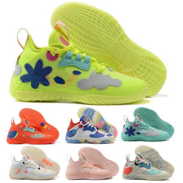 

James Harden Vol.5 Men Basketball Shoes Sneakers Solar Yellow Red Nets Support Icey Pink Futurenatural Volt 2021 MVP Sport Weaving Trainer Tenis, Khaki