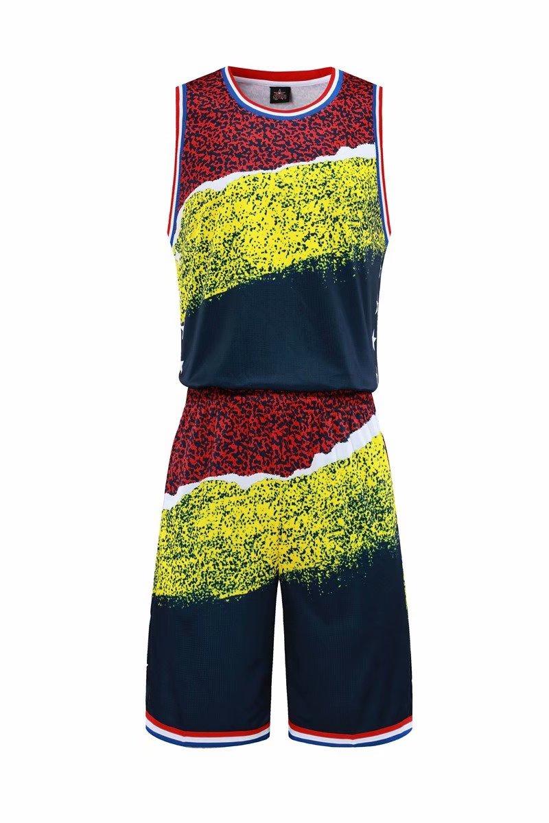 

Men blank double-sided basketball team Uniforms kits Sports clothes tracksuits Personality Customized Basketball Sets tops With Shorts A36-7, Yellow