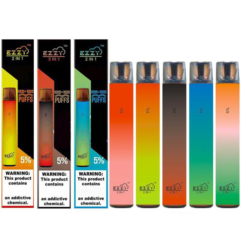 

100% Original Ezzy 2 In 1 Ezzy Mini Design Vape Disposable With 900mAh Battery 6.5ml Pod 2000Puffs VS puff double