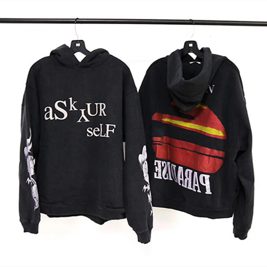 

2021 New Lost in Paradise Hoodie Hoody Men Women Fire Clouds Sunset Washed Old Vintage Pullover Askyurself Sweatshirts Wjrm
